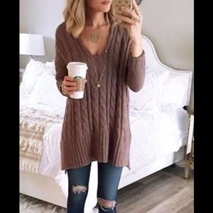 Free People Chunky Cable Knit Sweater